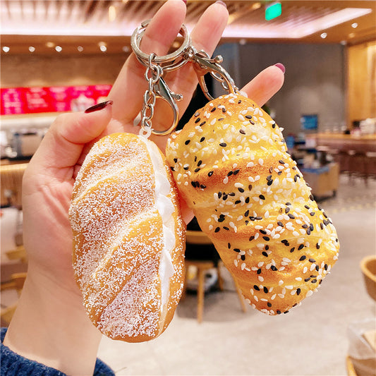 Soft Bread Stress Keychain