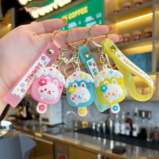 Sweet Bunny Popsicle Keychain