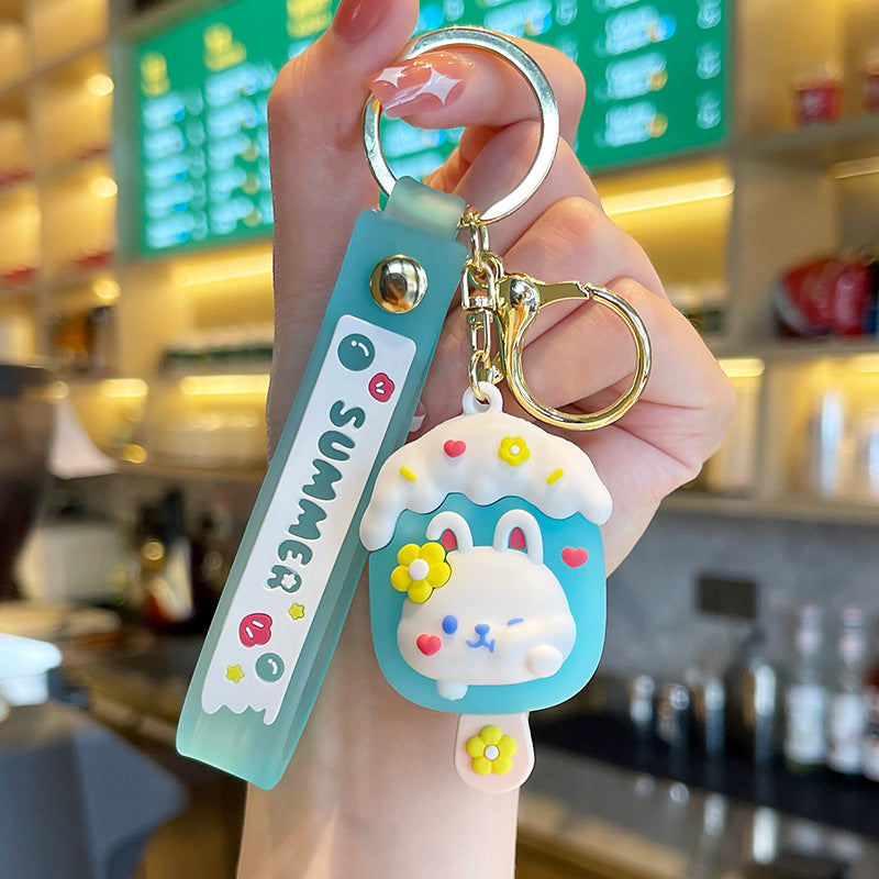 Sweet Bunny Popsicle Keychain
