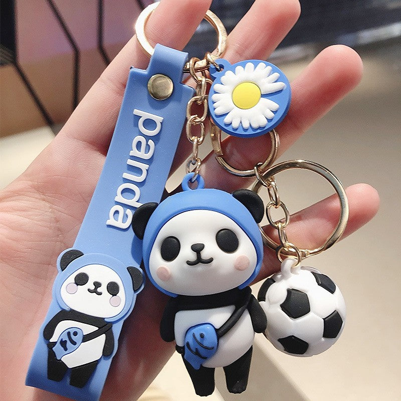 Fruity Football Panda Large Keychain
