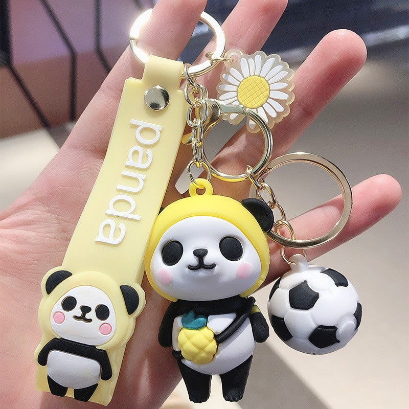 Fruity Football Panda Large Keychain