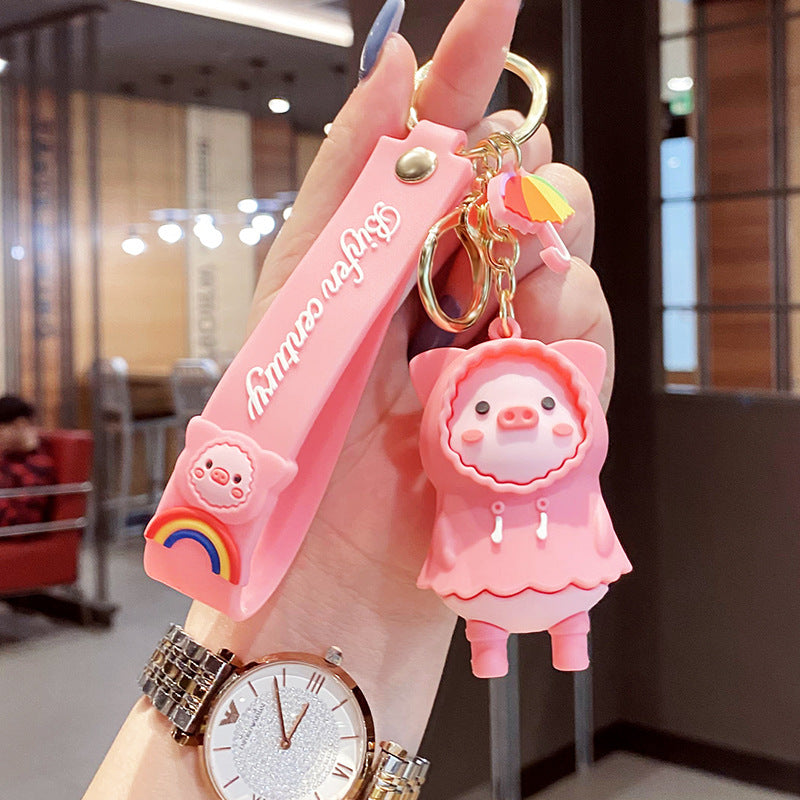 Pig in a Bl....Raincoat! Keychain