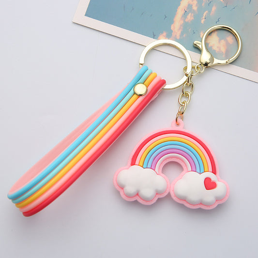 Sweetheart Rainbow Keychain - With Strap